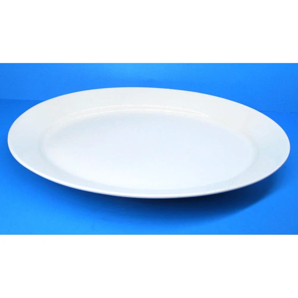 Arabia Finland Vintage White 36 CM Oval Serving Platter Measures 14
